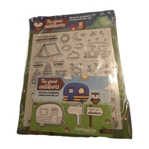 CARDMAKING & PAPERCRAFT STAMP & DIE SET KIT 35-PIECE BUILDABLE PACK NEW & SEALED
